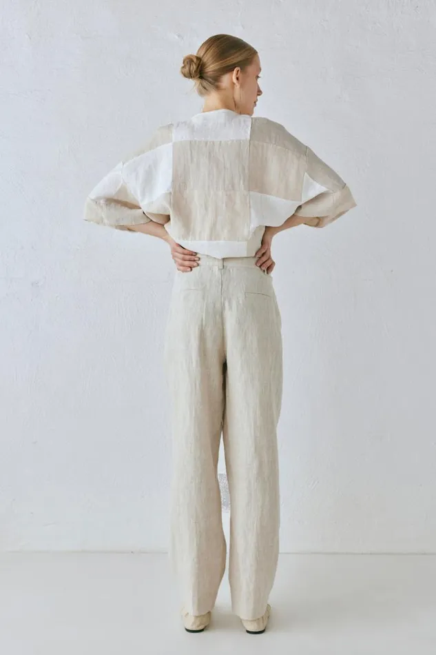 VRG GRL Goldie Linen Pants Oatmeal Women Pants