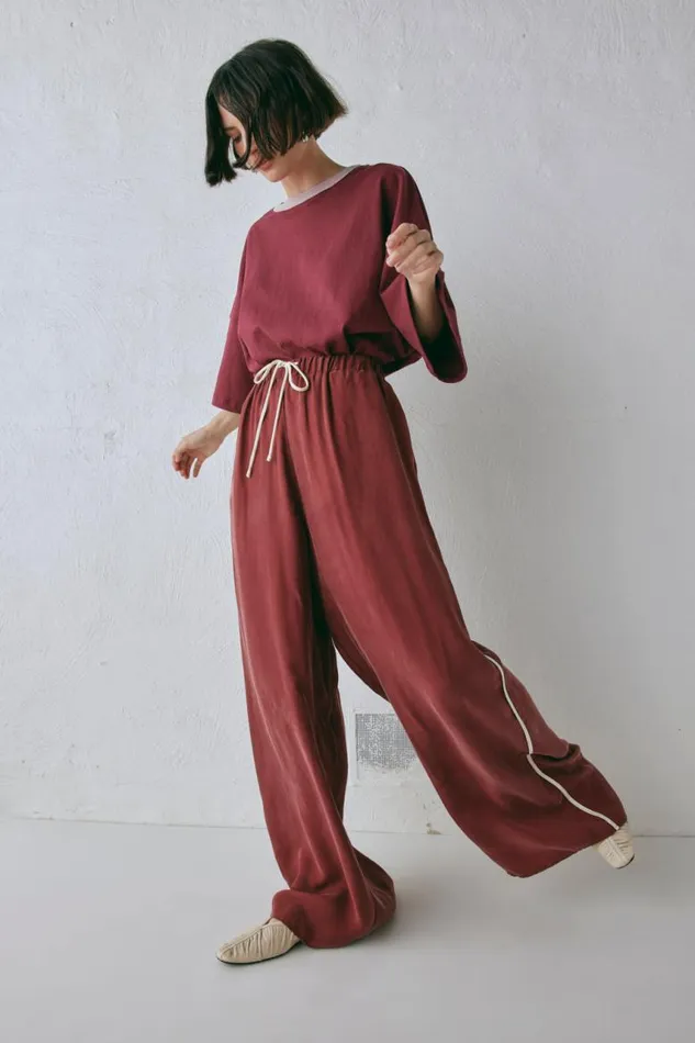 VRG GRL Moonscapes Pants Wine Women Pants