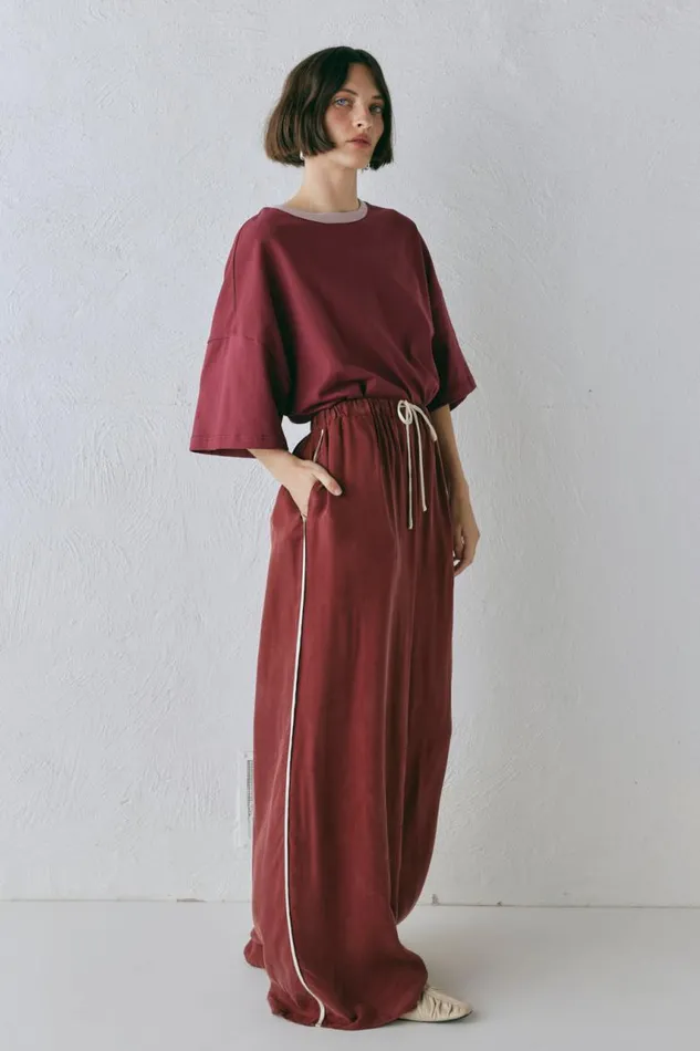 VRG GRL Moonscapes Pants Wine Women Pants