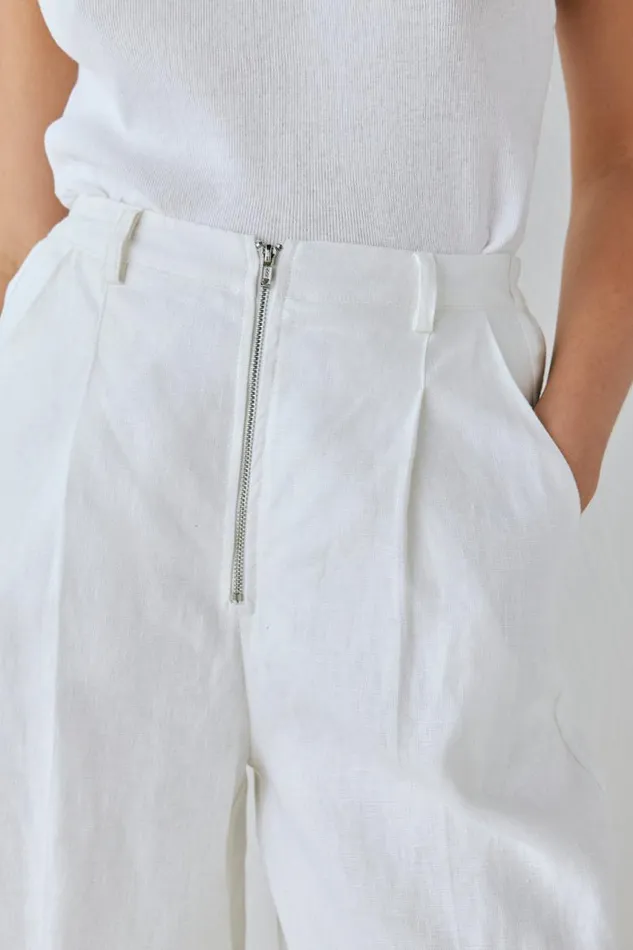VRG GRL Nahna Linen Pants White Women Pants