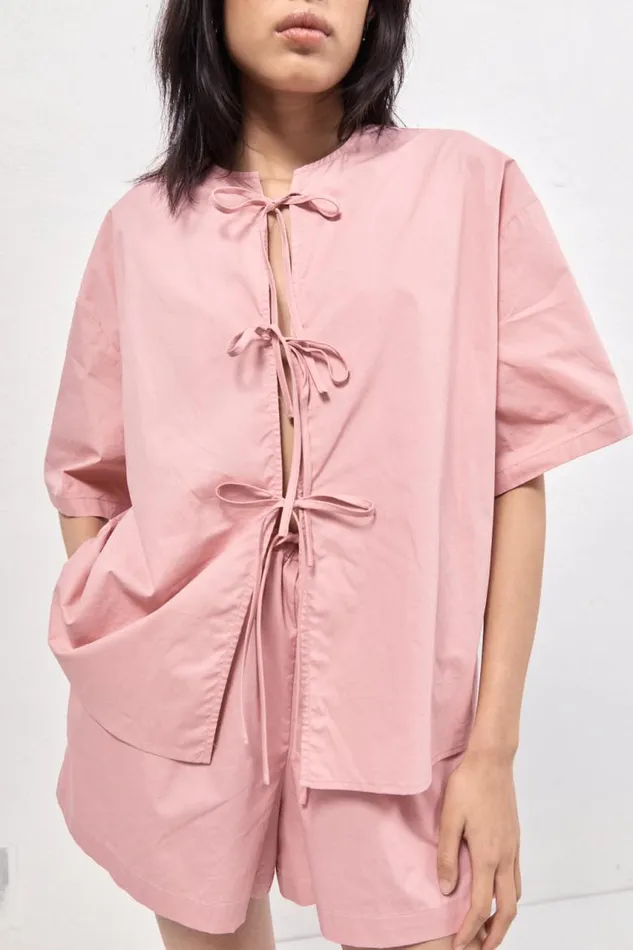 VRG GRL Naomi Smock Top Rose Women Shirts