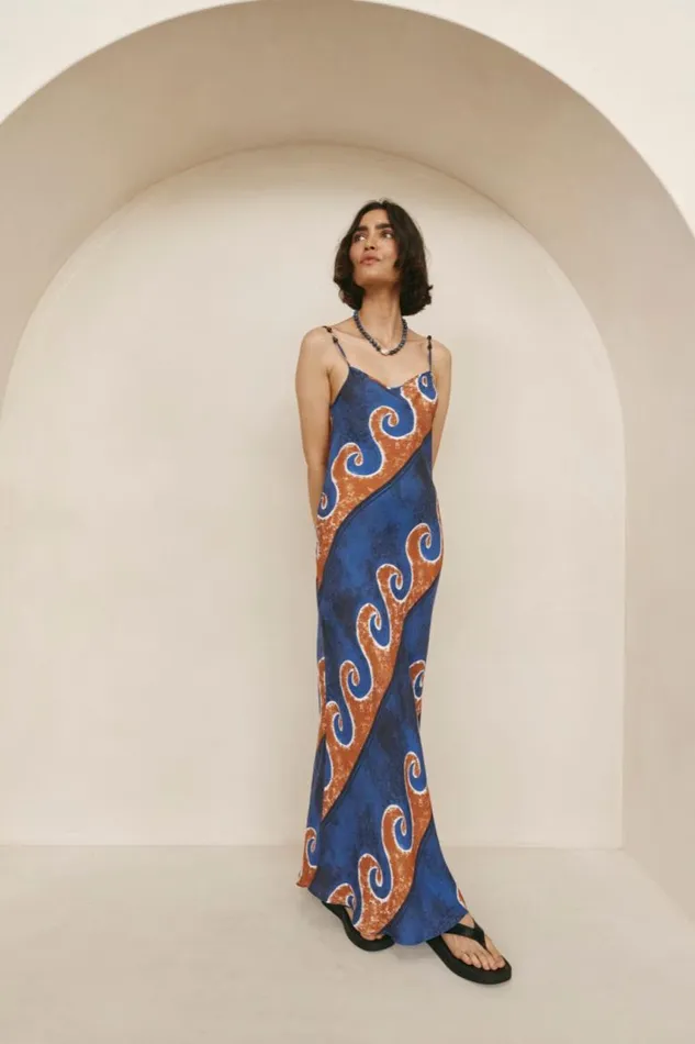 VRG GRL Night Veils Bias Cut Maxi Dress Neptune Women MidiMaxi Dresses