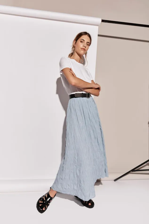 VRG GRL Solara Midi Skirt Sky Women Skirts