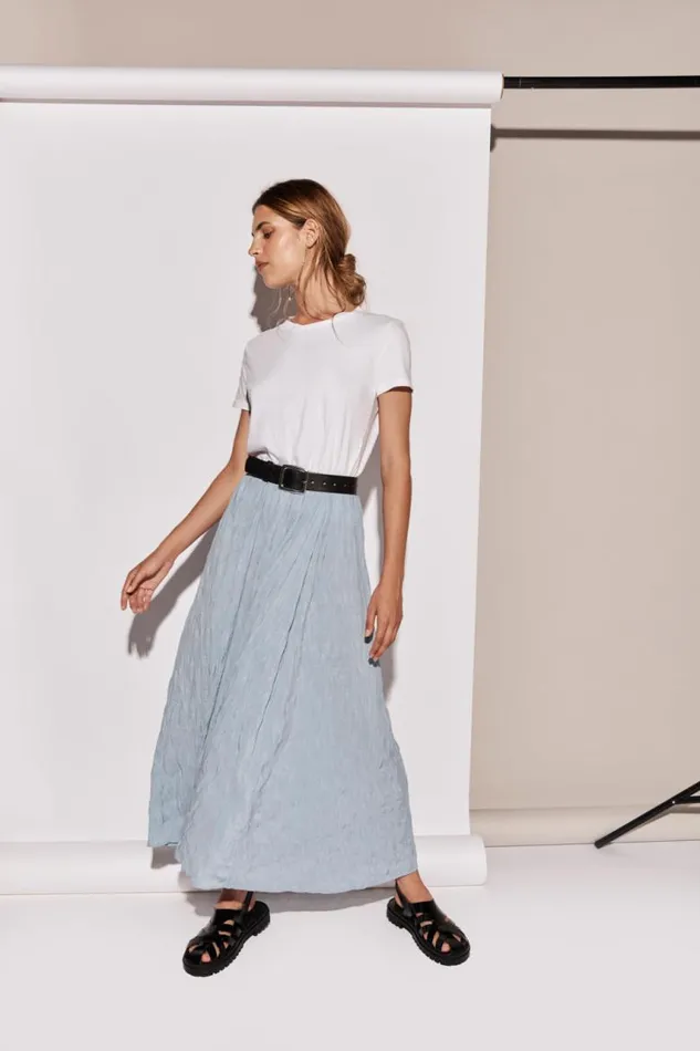 VRG GRL Solara Midi Skirt Sky Women Skirts