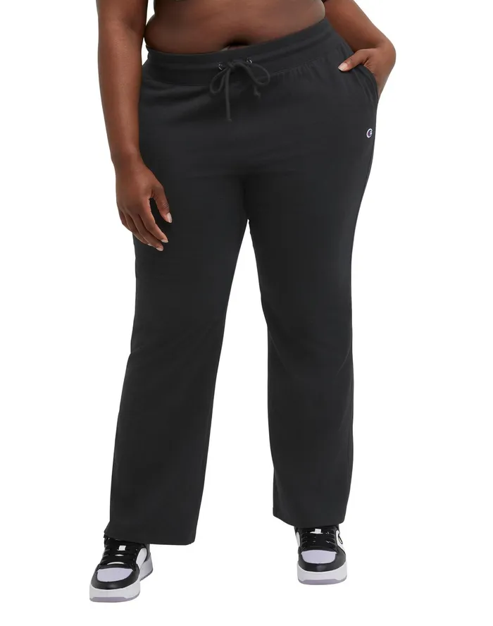 Wide Leg TShirt Pants C Logo 315 Plus Size Black Women Champion Pants