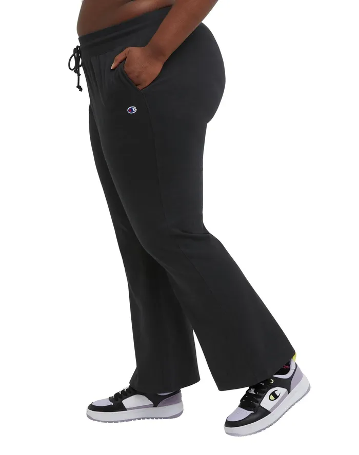 Wide Leg TShirt Pants C Logo 315 Plus Size Black Women Champion Pants