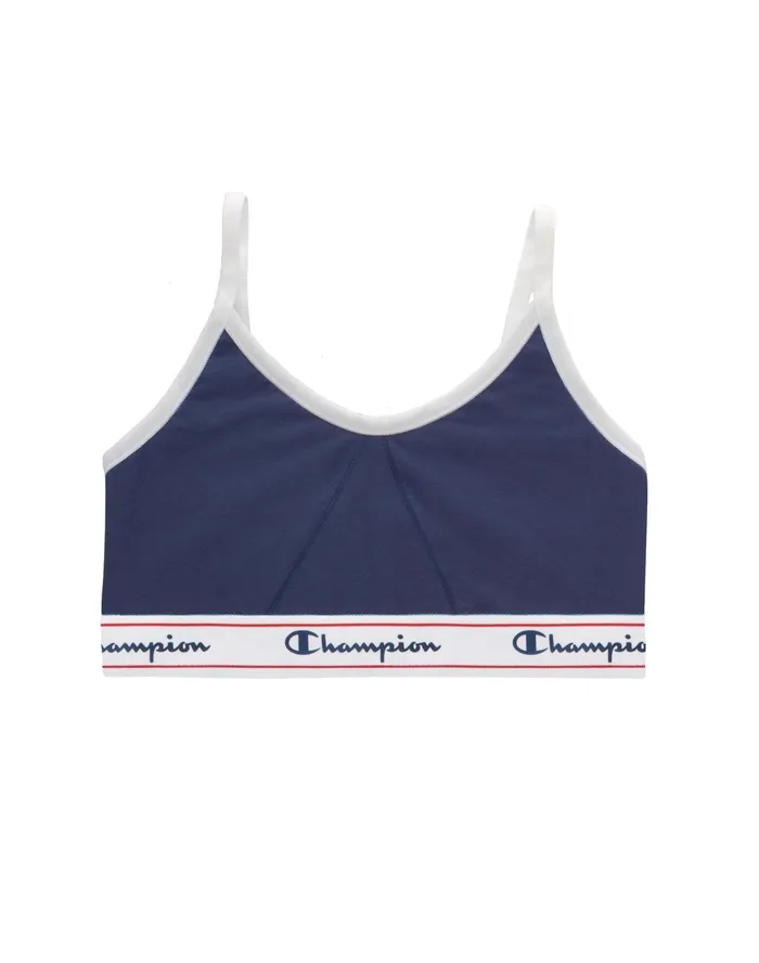 Women039S Bralette Script Logo Imperial Indigo Women Champion Sports Bras and Bralettes