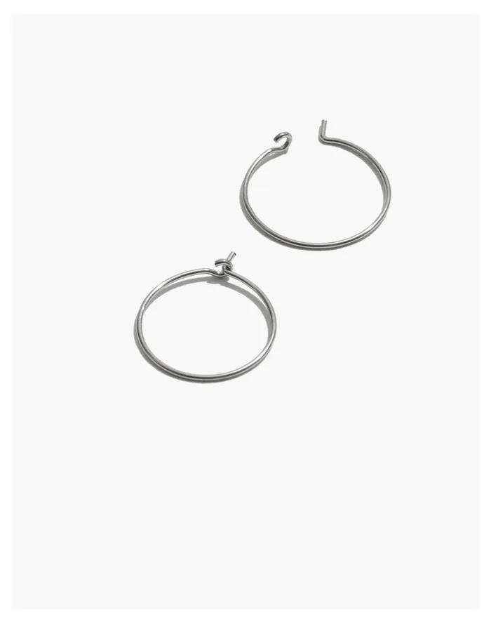 Women 14k Gold Filled Hoop Earrings Sterling Silver Madewell Earrings