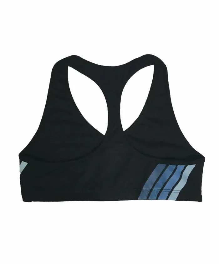 Women 4 STRIPE VCUT SPORTS BRA 8211 BLACK BLUE STRIPES Aviator Nation SportsBras Women 4 STRIPE VCUT SPORTS BRA 8211 BLACK BLUE STRIPES Aviator Nation SportsBras