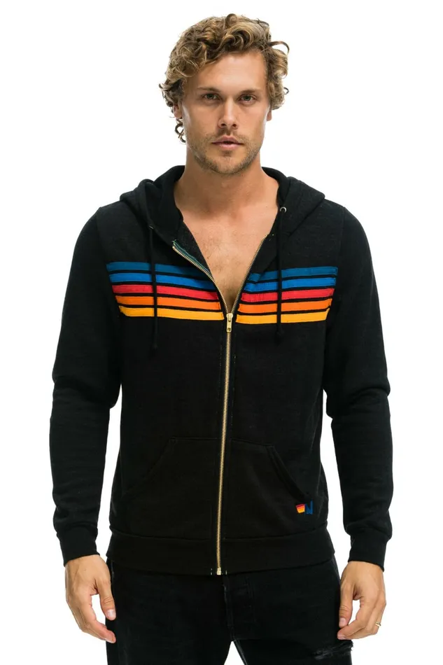 Women 5 STRIPE HOODIE 8211 BLACK 2 Aviator Nation Hoodies Women 5 STRIPE HOODIE 8211 BLACK 2 Aviator Nation Hoodies