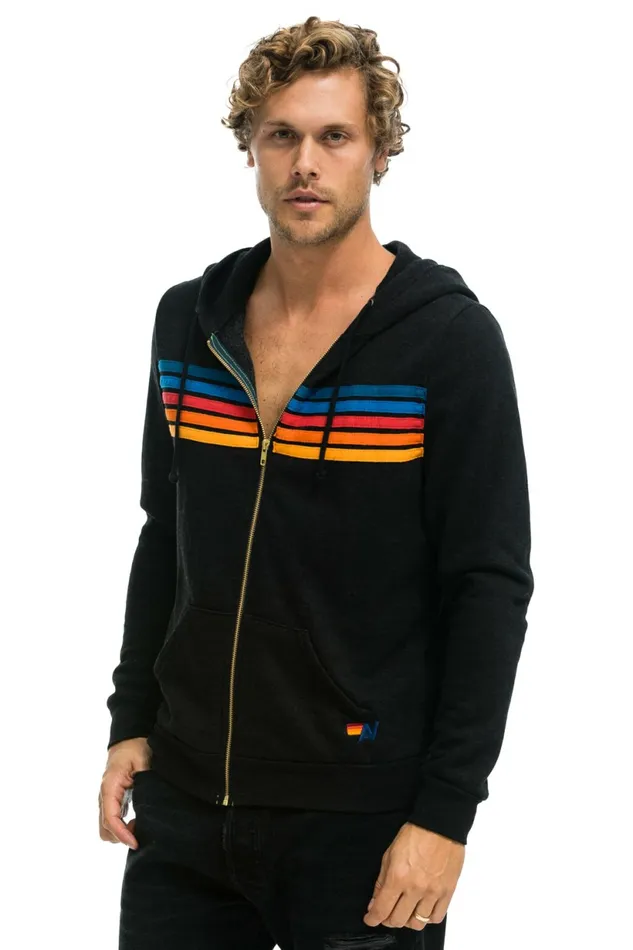 Women 5 STRIPE HOODIE 8211 BLACK 2 Aviator Nation Hoodies Women 5 STRIPE HOODIE 8211 BLACK 2 Aviator Nation Hoodies
