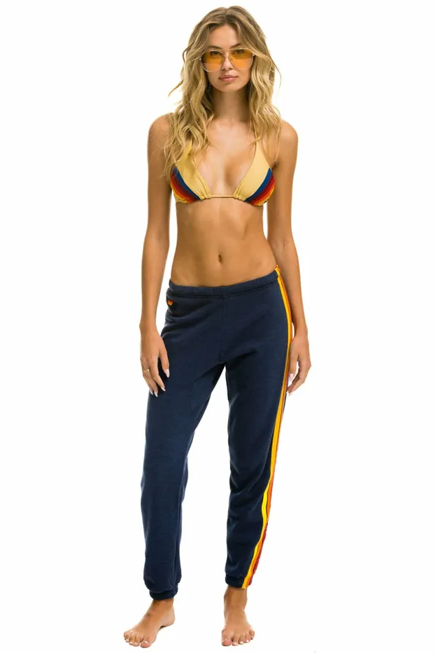 Women 5 STRIPE SWEATPANTS 8211 NAVY Aviator Nation Sweatpants Women 5 STRIPE SWEATPANTS 8211 NAVY Aviator Nation Sweatpants
