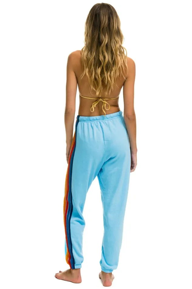 Women 5 STRIPE SWEATPANTS 8211 SKY 2 Aviator Nation Sweatpants Women 5 STRIPE SWEATPANTS 8211 SKY 2 Aviator Nation Sweatpants