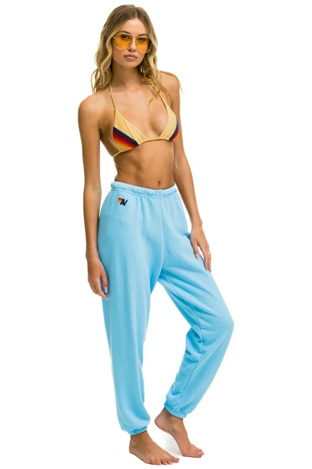 Women 5 STRIPE SWEATPANTS 8211 SKY 2 Aviator Nation Sweatpants Women 5 STRIPE SWEATPANTS 8211 SKY 2 Aviator Nation Sweatpants