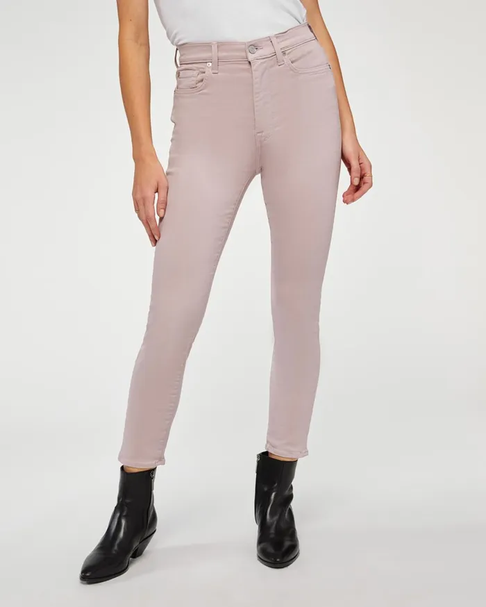 Women 7 For All Mankind Ankle High Waist Ankle Skinny In Soft Lavender