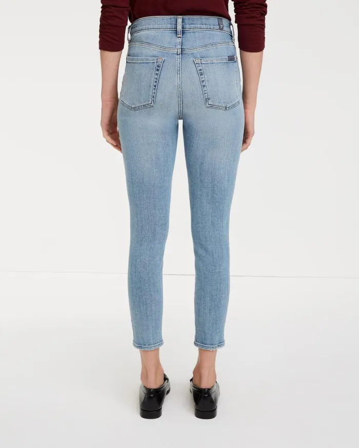 Women 7 For All Mankind Ankle High Waist Ankle Skinny In Trio