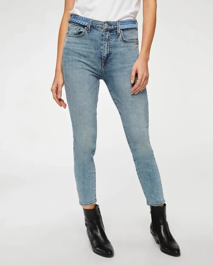 Women 7 For All Mankind Cropped High Waist Cropped Skinny In Camrose