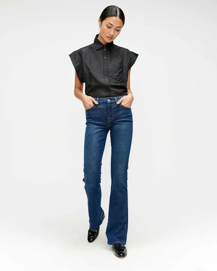 Women 7 For All Mankind Full Length A039 Pocket Flare In Fletcher Drive