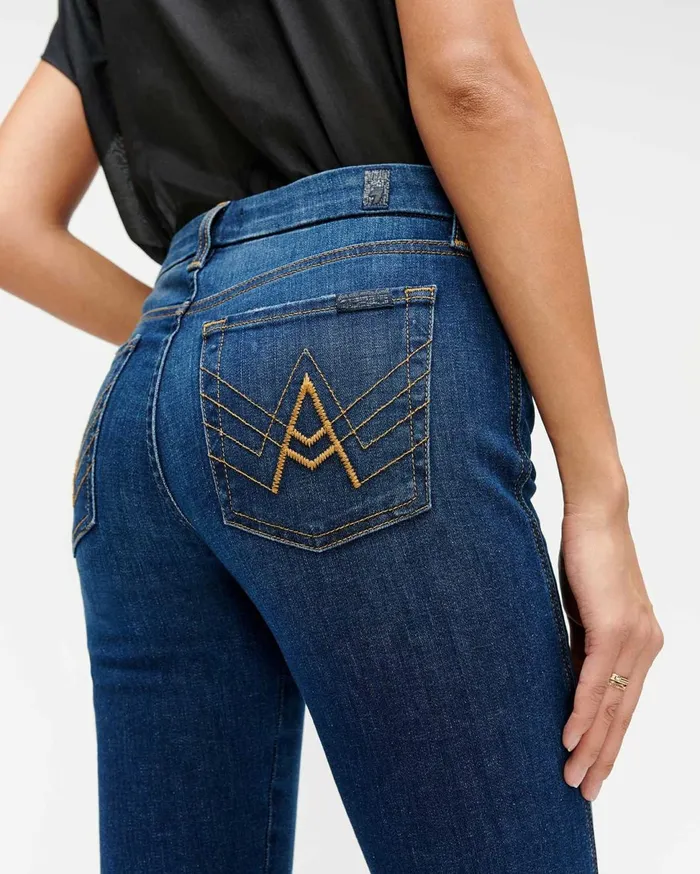 Women 7 For All Mankind Full Length A039 Pocket Flare In Fletcher Drive