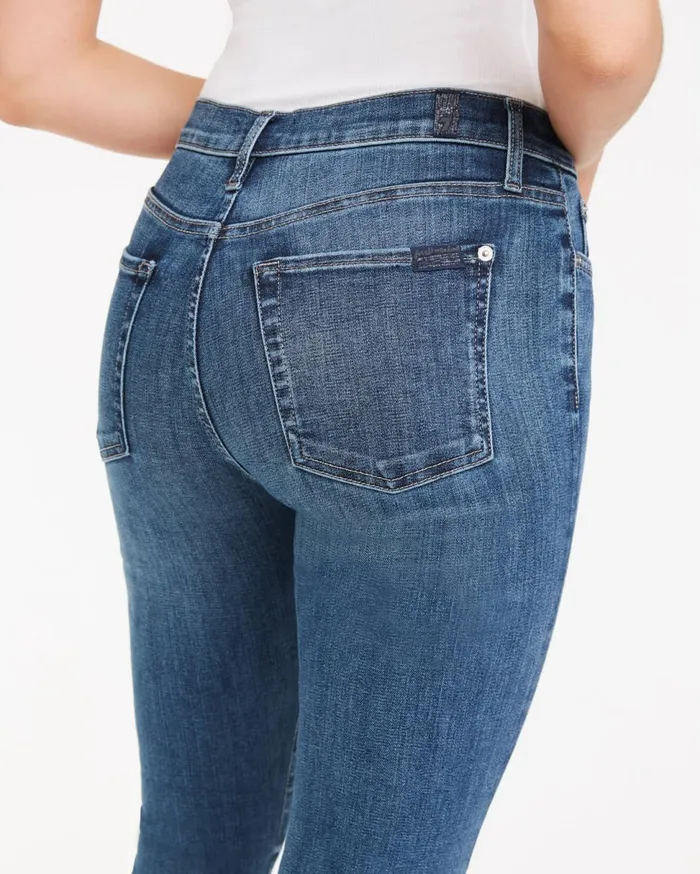 Women 7 For All Mankind Mid Rise Slim Illusion Traceable Skinny In Kent