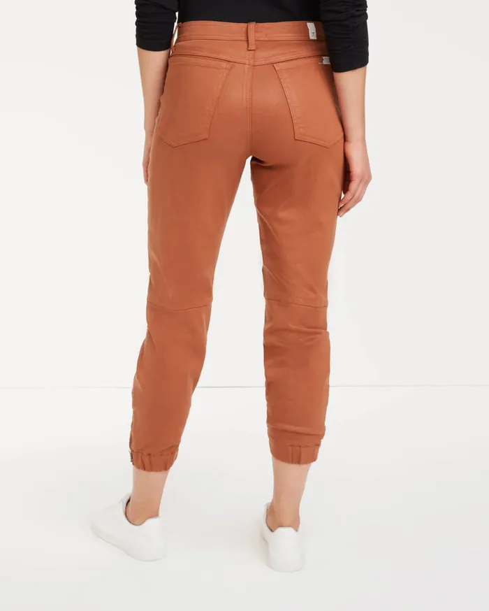 Women 7 For All Mankind Pants Darted Boyfriend Jogger In Coated Spice
