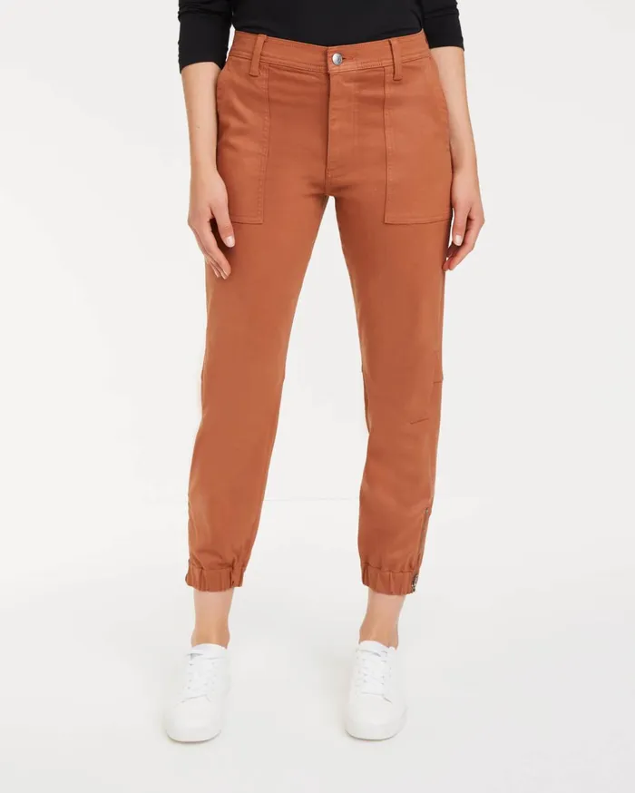 Women 7 For All Mankind Pants Darted Boyfriend Jogger In Coated Spice