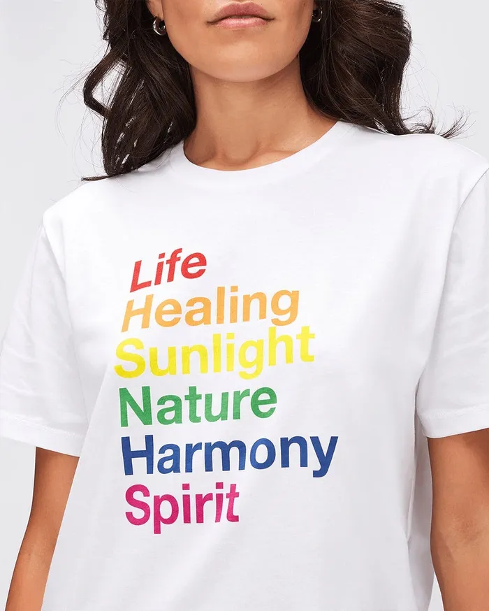 Women 7 For All Mankind Tops Pride For All Mankind Genderless Harmony Graphic Tee