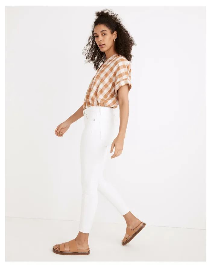Women 9034 Mid Rise Skinny Crop Jeans In Pure White Pure White Madewell Jeans Women 9034 Mid Rise Skinny Crop Jeans In Pure White Pure White Madewell Jeans
