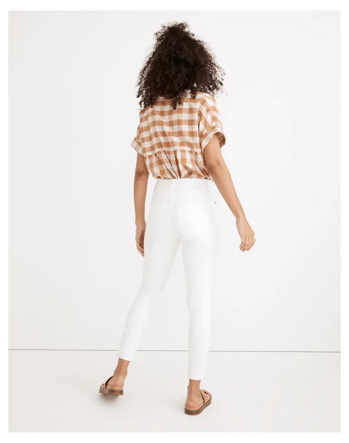 Women 9034 Mid Rise Skinny Crop Jeans In Pure White Pure White Madewell Jeans Women 9034 Mid Rise Skinny Crop Jeans In Pure White Pure White Madewell Jeans