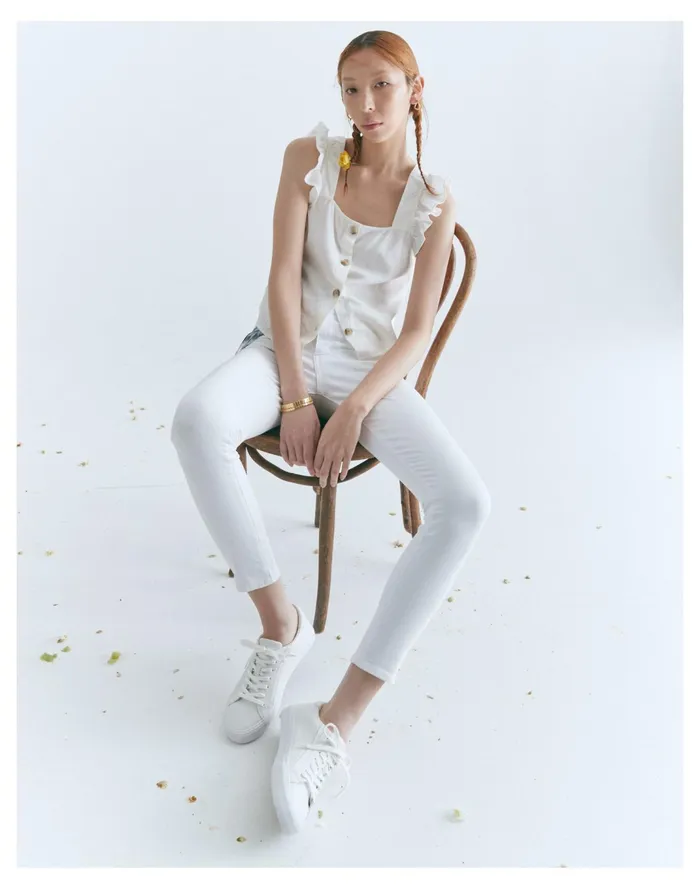 Women 9034 Mid Rise Skinny Crop Jeans In Pure White Pure White Madewell Jeans Women 9034 Mid Rise Skinny Crop Jeans In Pure White Pure White Madewell Jeans