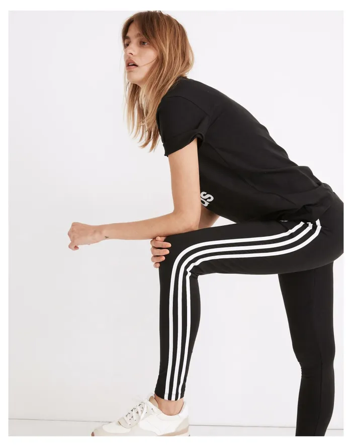 Women Adidas Originals 3 Stripes Leggings True Black Madewell Activewear