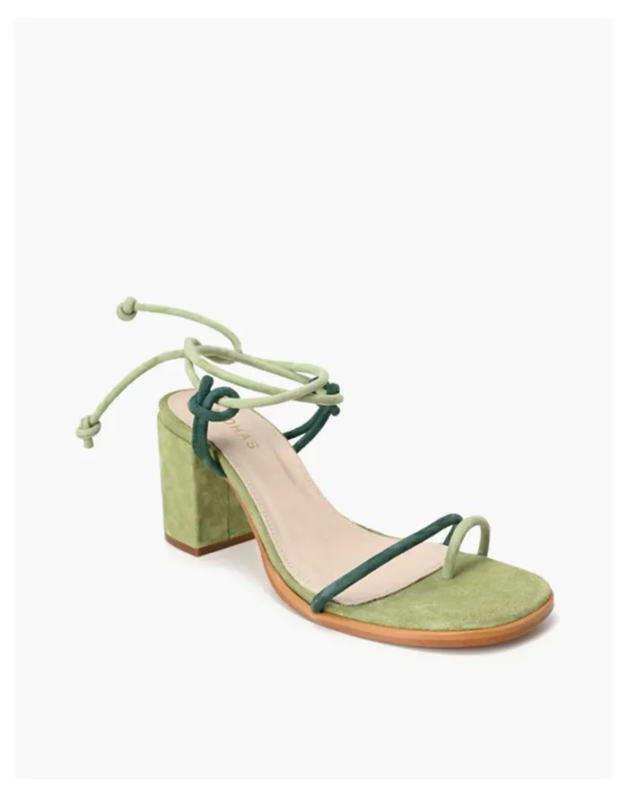 Women ALOHAS Suede Grace Sandals Green Madewell Heels Women ALOHAS Suede Grace Sandals Green Madewell Heels