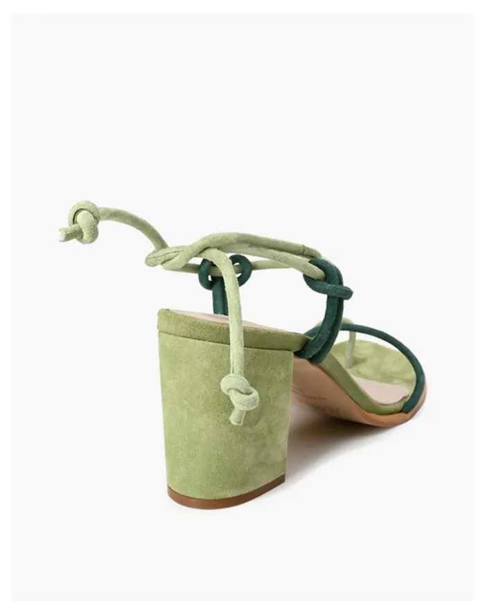 Women ALOHAS Suede Grace Sandals Green Madewell Heels Women ALOHAS Suede Grace Sandals Green Madewell Heels