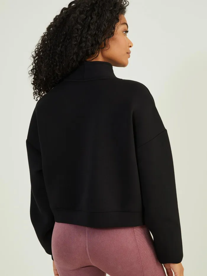 Women Altar039d State Activewear Cloud Nine Quarter Zip Pullover Black
