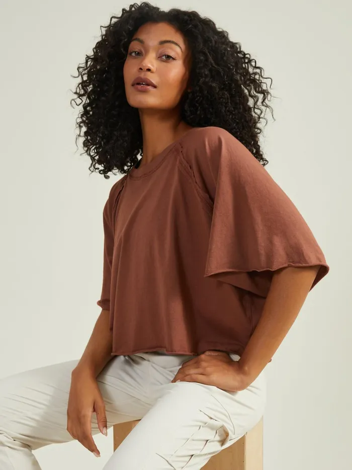 Women Altar039d State Activewear Move With It Cropped Tee Russet