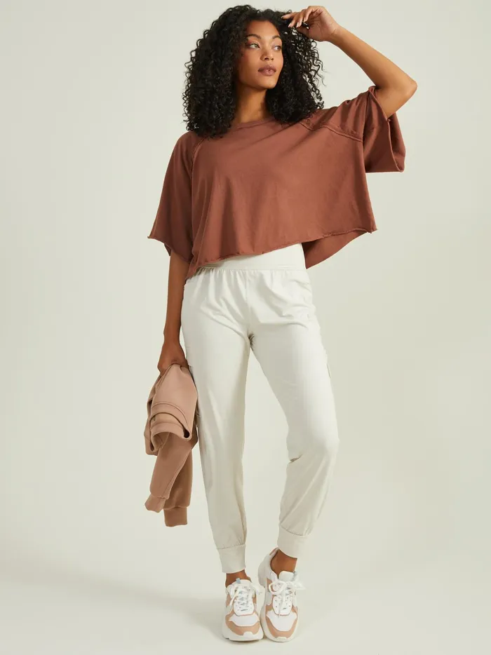Women Altar039d State Activewear Move With It Cropped Tee Russet