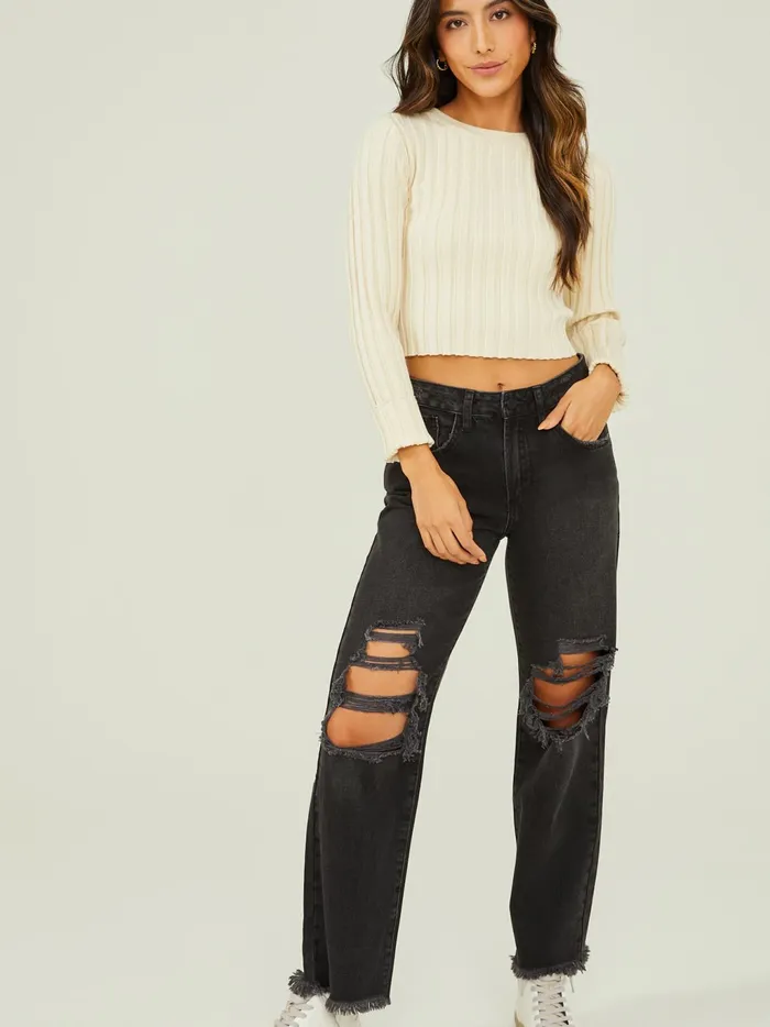 Women Altar039d State Blouses Myla Ribbed Top Cream