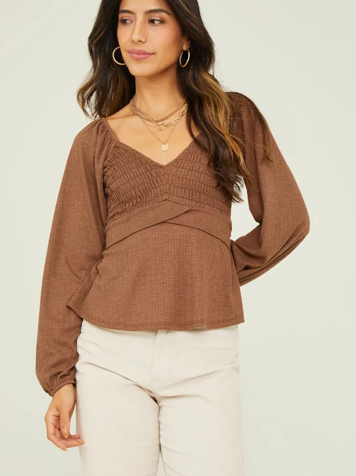 Women Altar039d State Blouses Sophie Crossover Peplum Top Coco