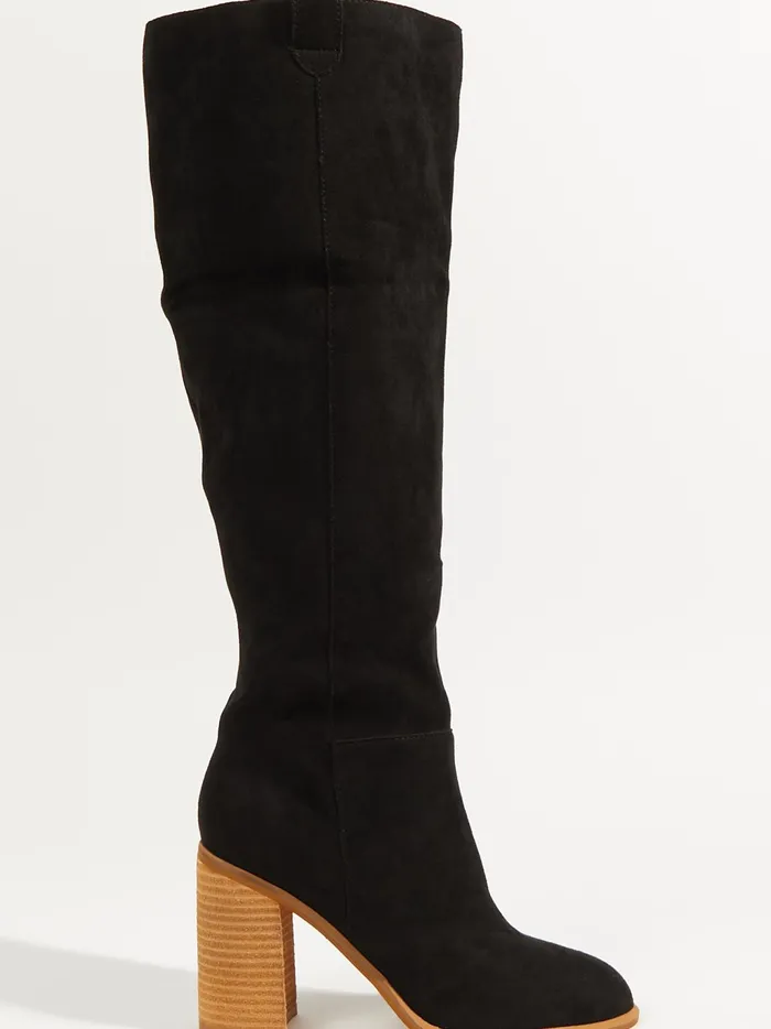 Women Altar039d State Boots Booties Angel Knee High Heeled Boots Black
