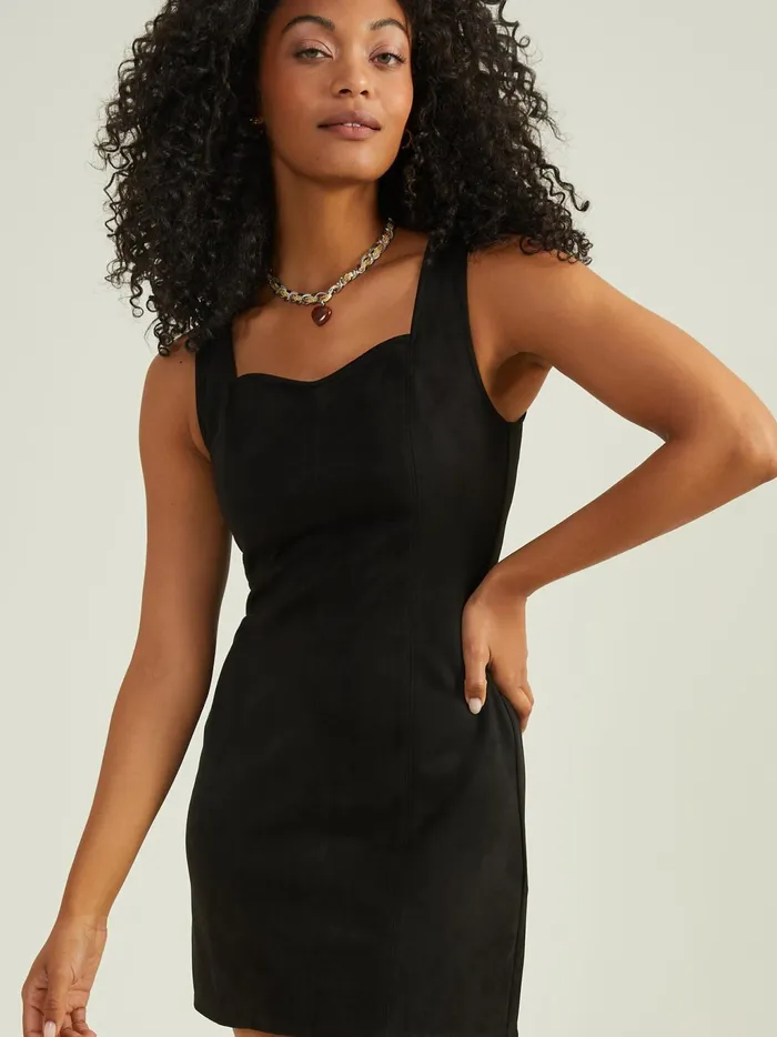 Women Altar039d State Casual Claire Suede Mini Dress Black