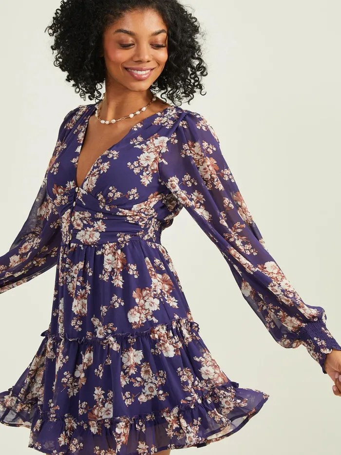 Women Altar039d State Casual Pyper Floral Dress Navy