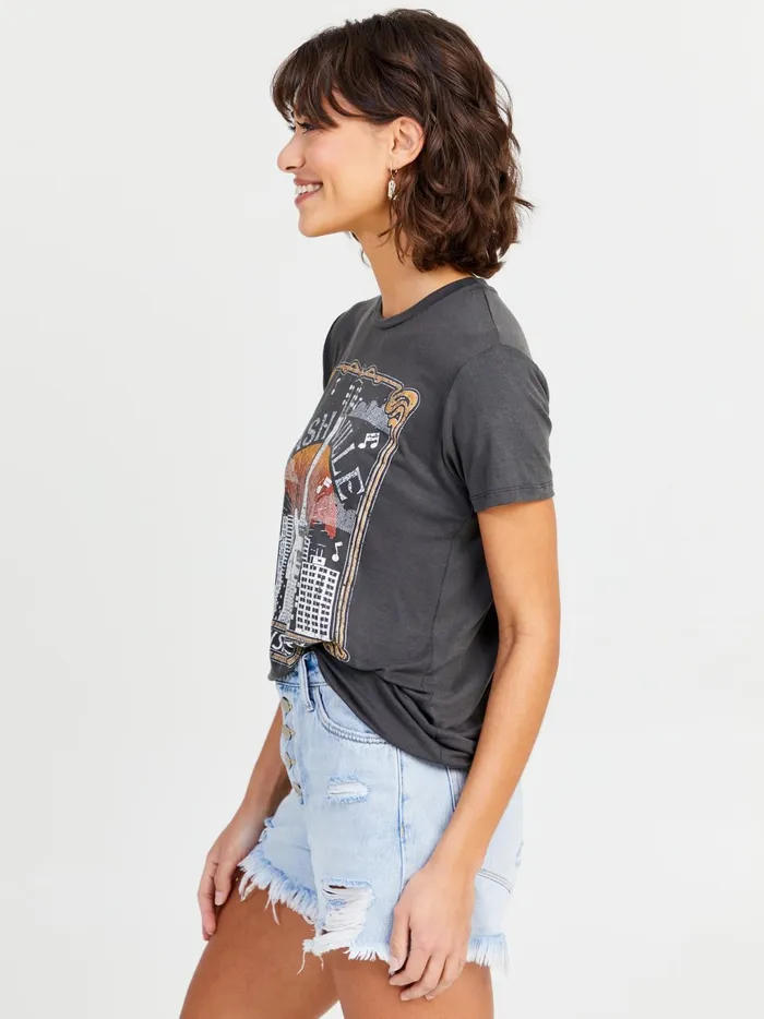 Women Altar039d State Graphics Nashville Boyfriend Tee Washedblack