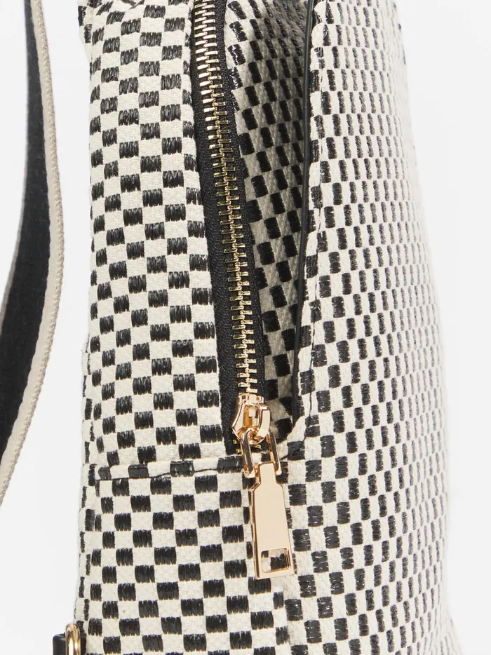 Women Altar039d State Handbags Checkered Sling Bag Blackwhite
