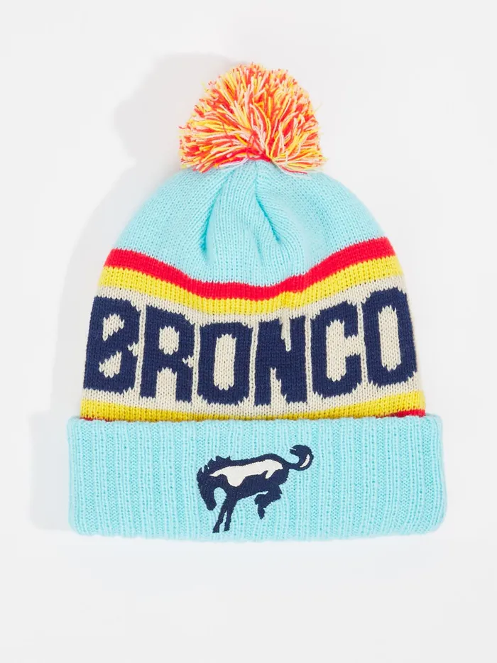 Women Altar039d State Hats Bronco Knit Pom Beanie Bluered