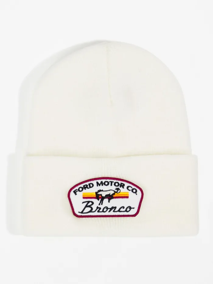 Women Altar039d State Hats Bronco Patch Beanie Ivory