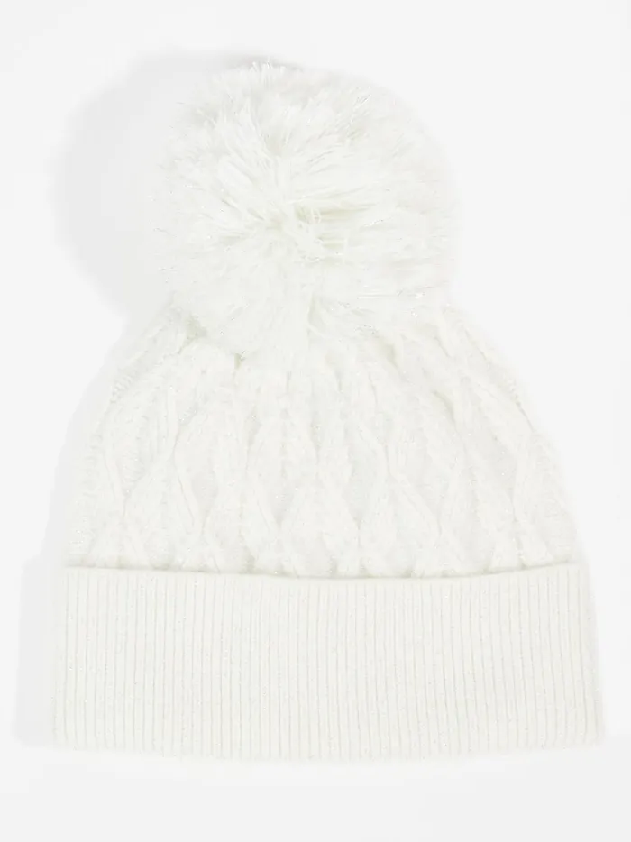 Women Altar039d State Hats Knitted Pompom Beanie Ivory