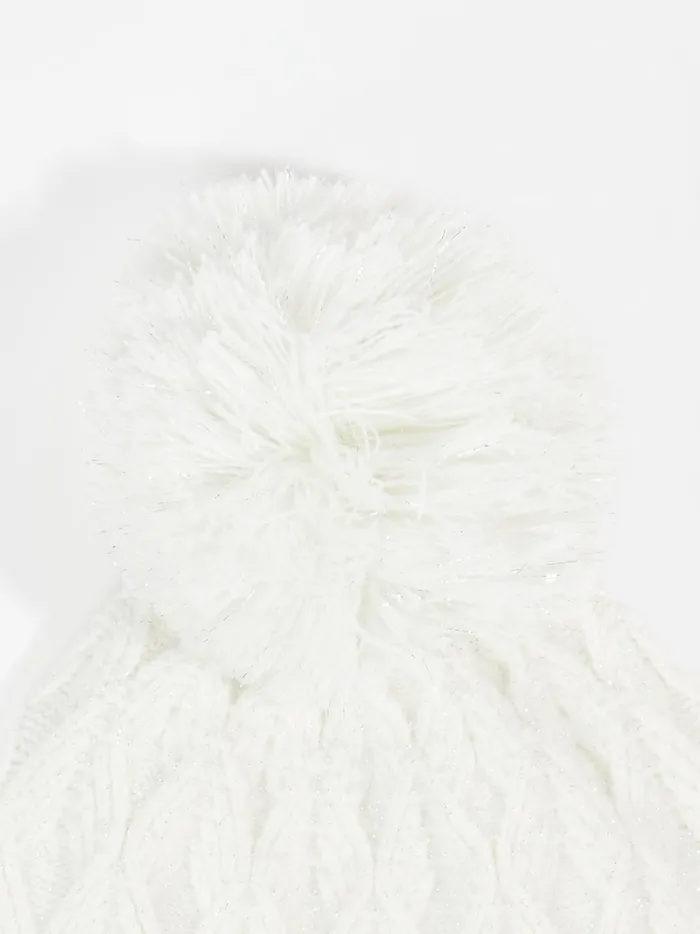 Women Altar039d State Hats Knitted Pompom Beanie Ivory