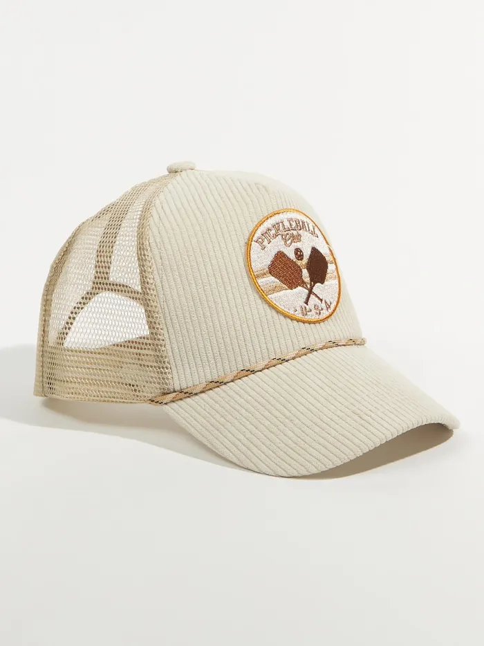 Women Altar039d State Hats Pickleball Patch Corded Trucker Hat Beige