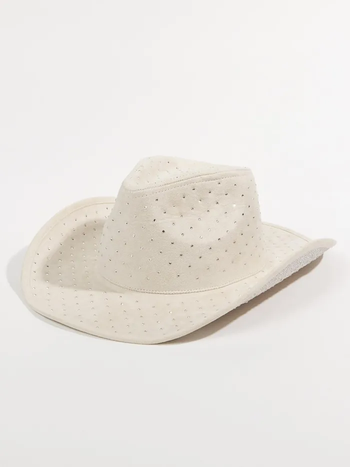 Women Altar039d State Hats Rhinestone Covered Cowboy Hat Ivory