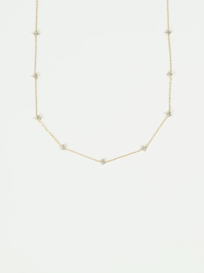 Women Altar039d State Jewelry Diana Crystal Dangles Necklace Gold